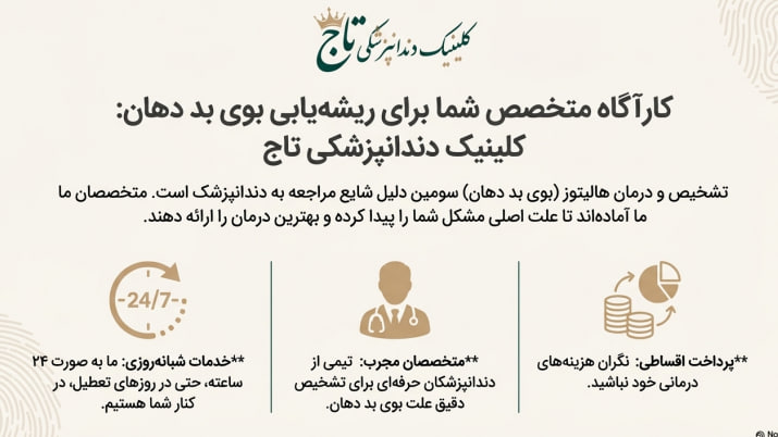 کلینیک دندانپزشکی تاج راهکاری برای رفع بوی بد دهان