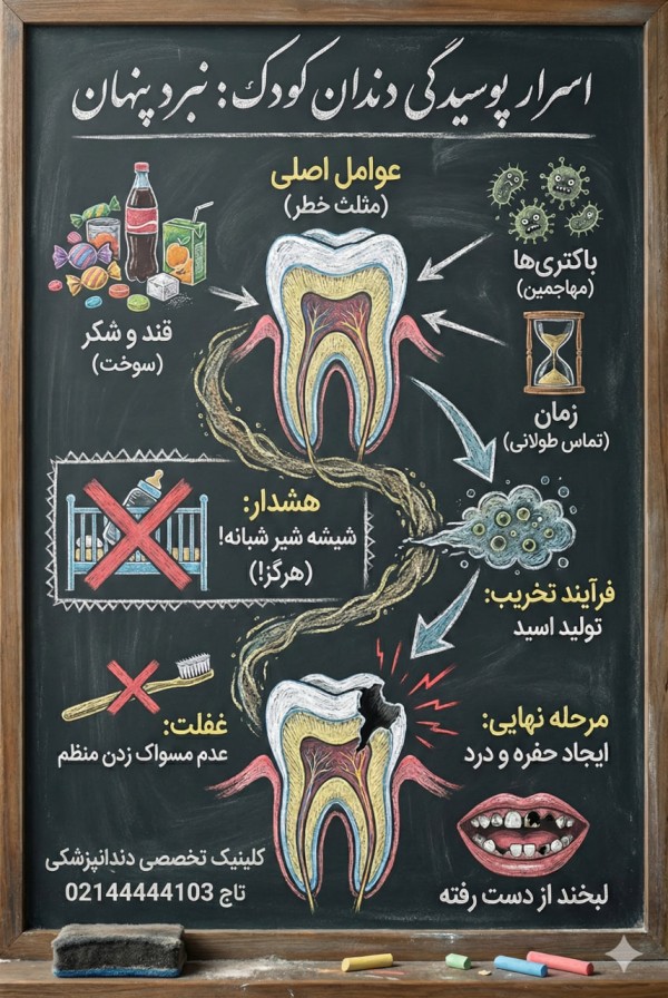 علل و فرآیند پوسیدگی دندان کودکان