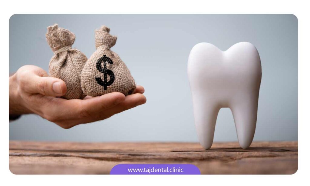 تصویر یک دندان و هزینه ای که باید برای آن پرداخت شود